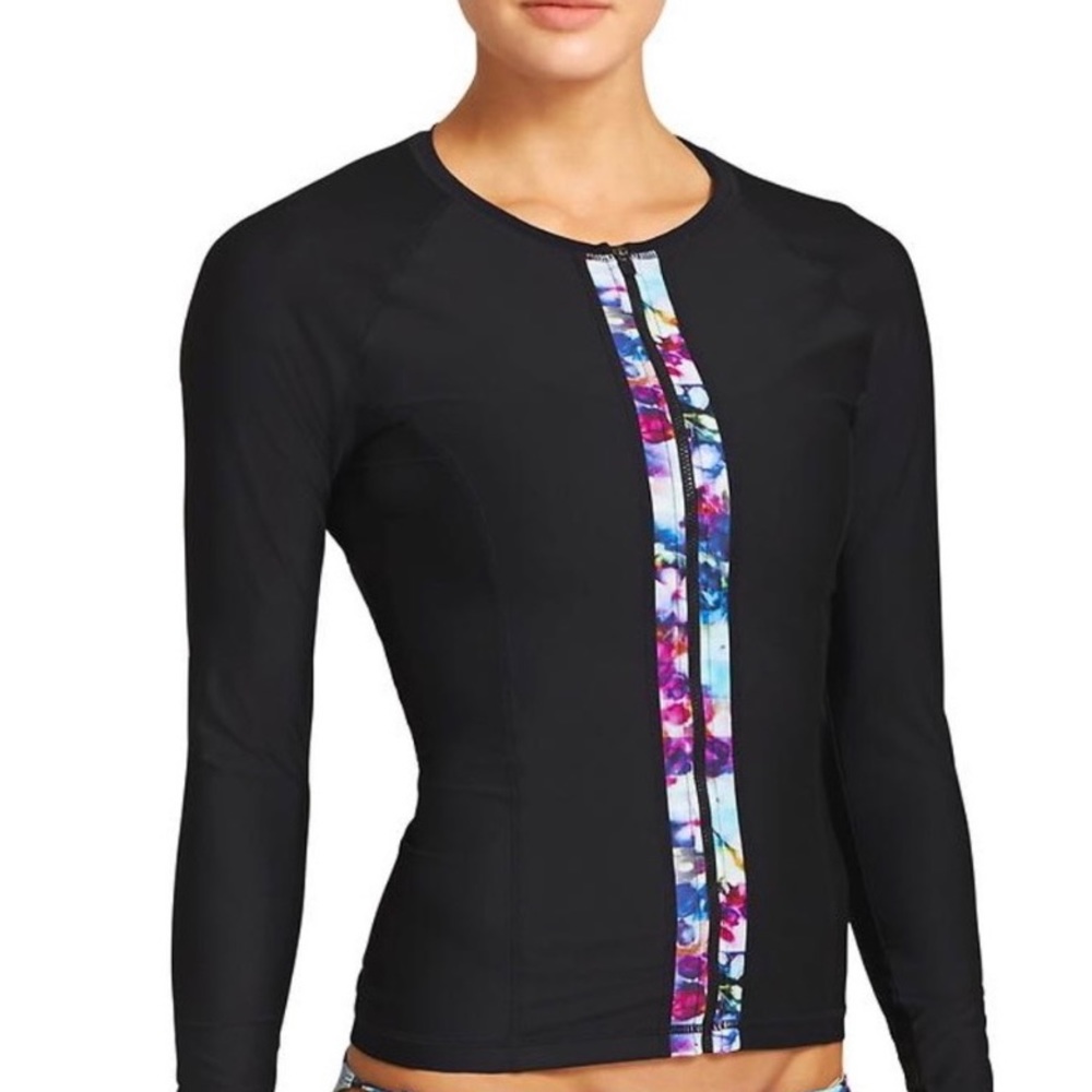 Athleta Floral Fade Rash Guard Women's Size XS